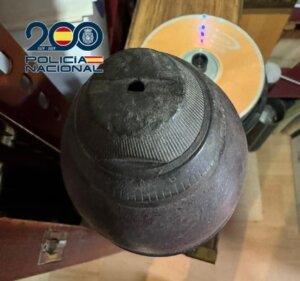 Proyectil de artillería encontrado en una vivienda de Exposición